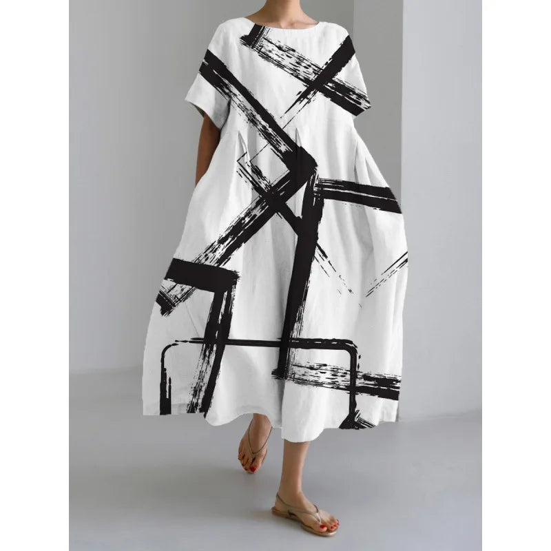 Dress "Élise" - Black/White