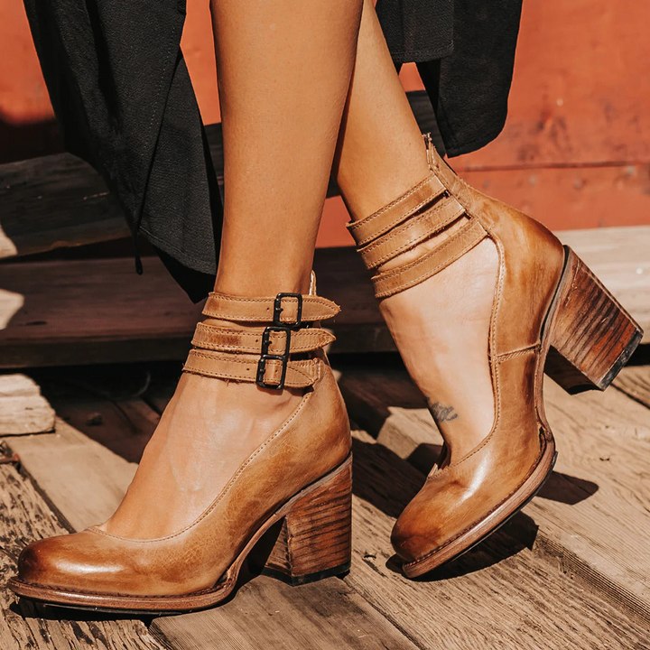 Orthopedic Ankle Strap Heels "Yara"