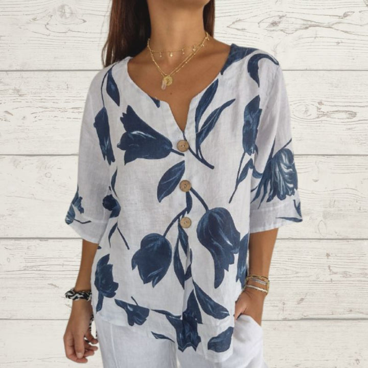 Cotton Floral Blouse "Mia"
