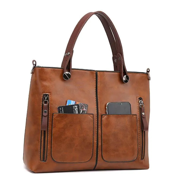 Leather Shoulder Bag "Julia"