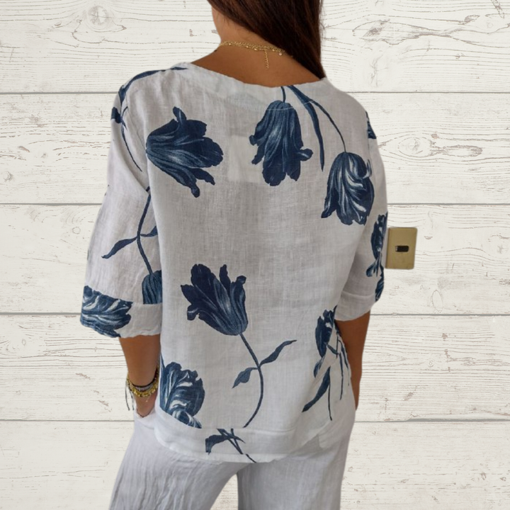 Cotton Floral Blouse "Mia"