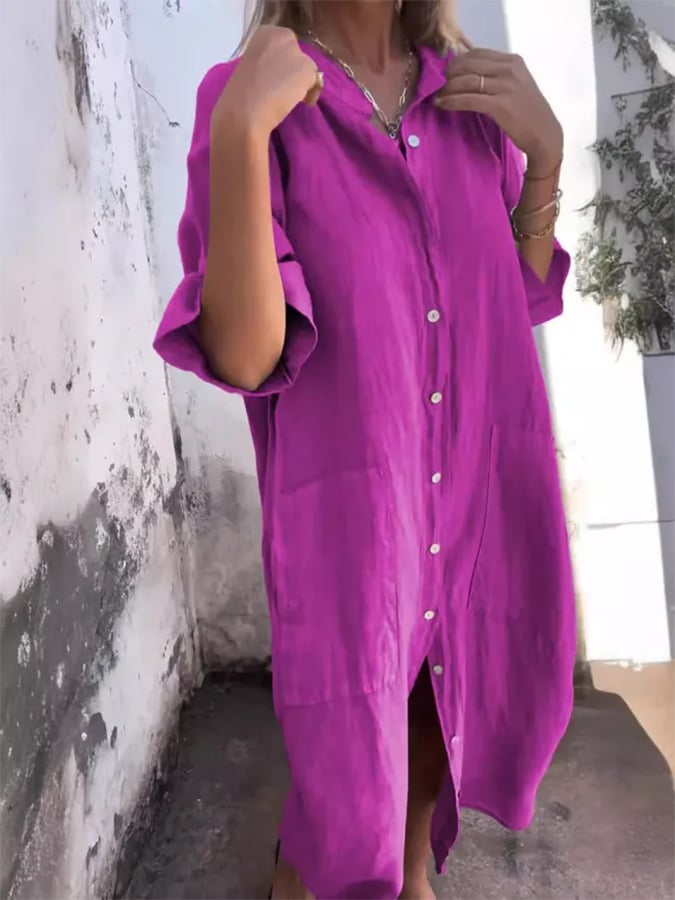 Cotton Shirt Dress "Greta"