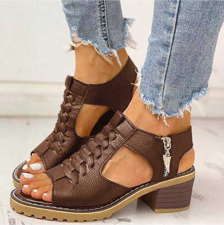 Orthopedic Heeled Sandals "Ellie"