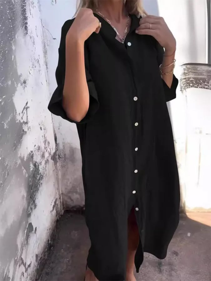 Cotton Shirt Dress "Greta"