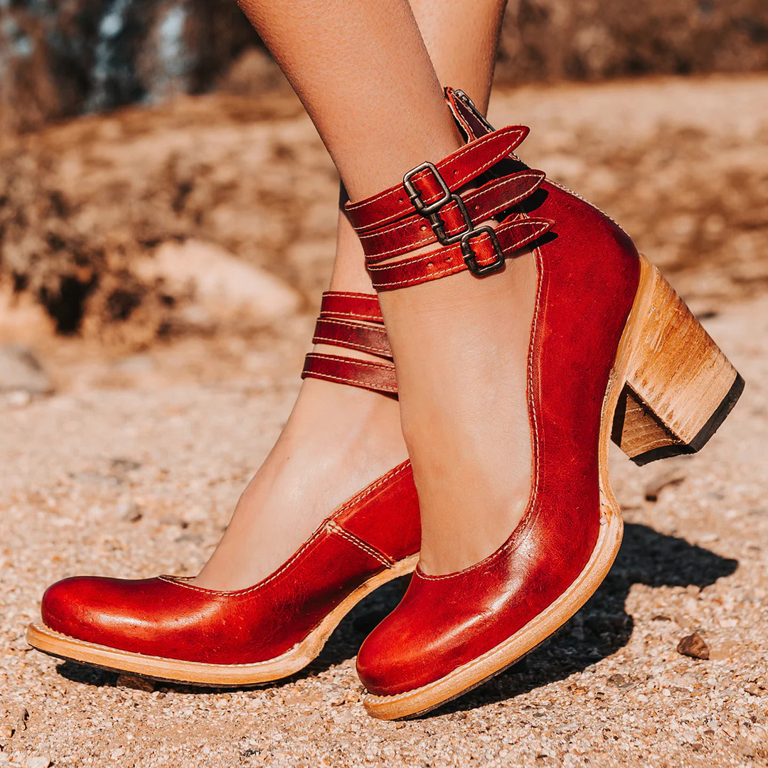 Orthopedic Ankle Strap Heels "Yara"