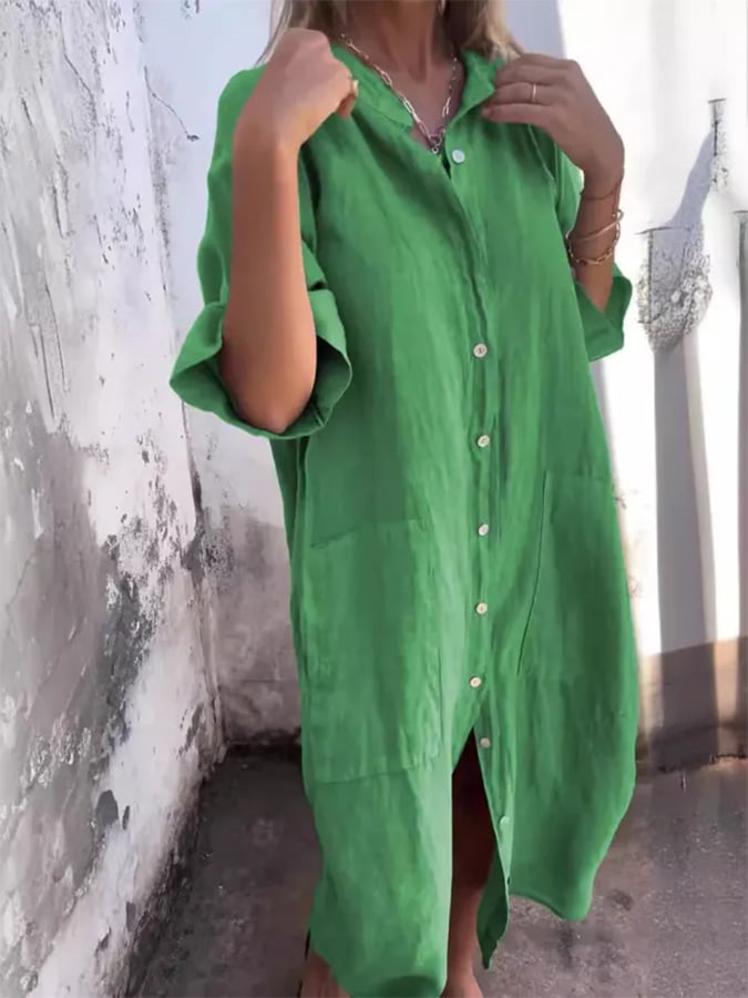 Cotton Shirt Dress "Greta"