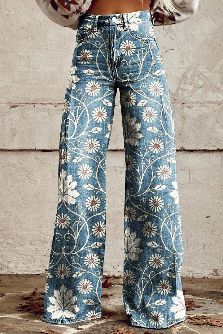 Floral Wide Leg Pants "Imani"