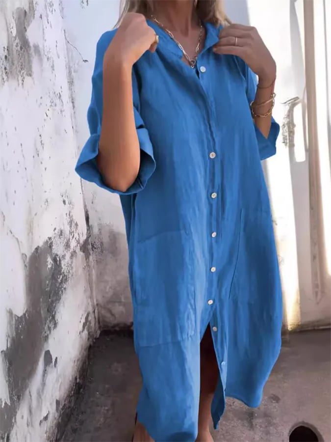 Cotton Shirt Dress "Greta"