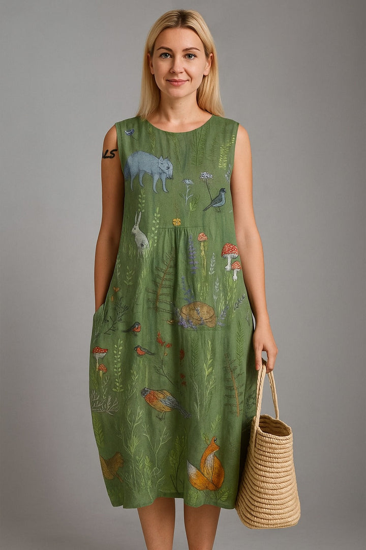 Forest Animals Dress "Ruth"
