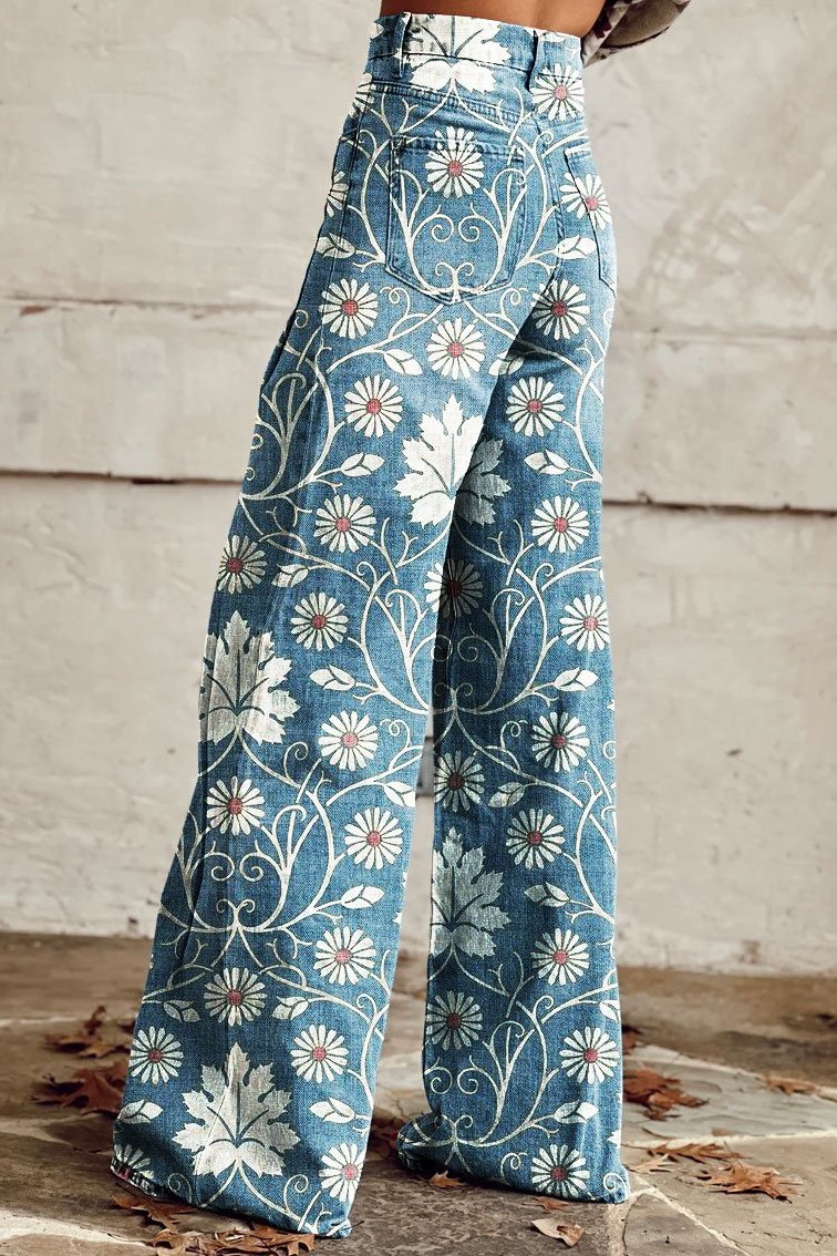 Floral Wide Leg Pants "Imani"