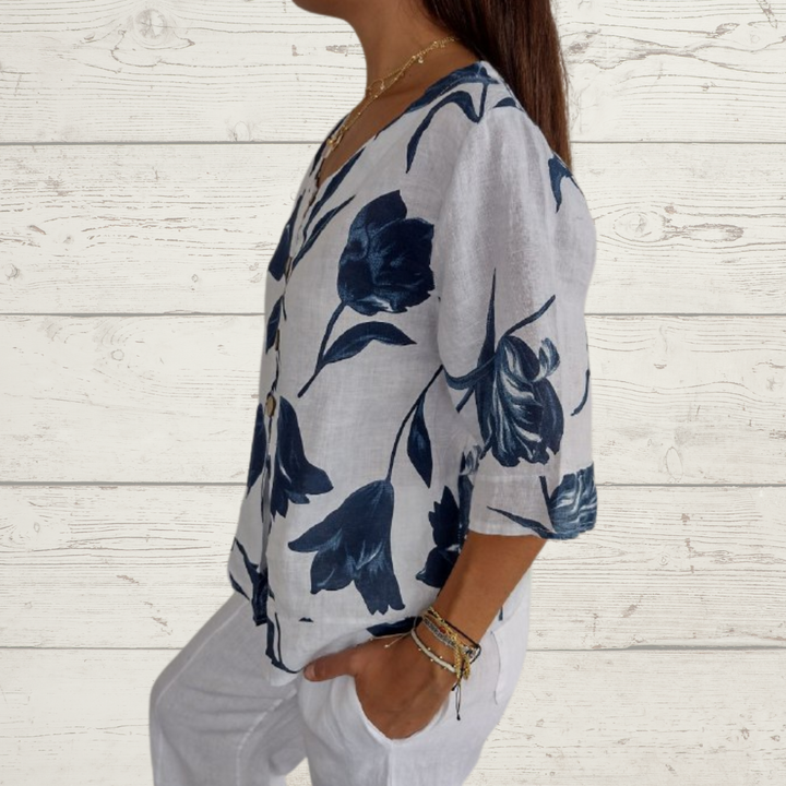 Cotton Floral Blouse "Mia"