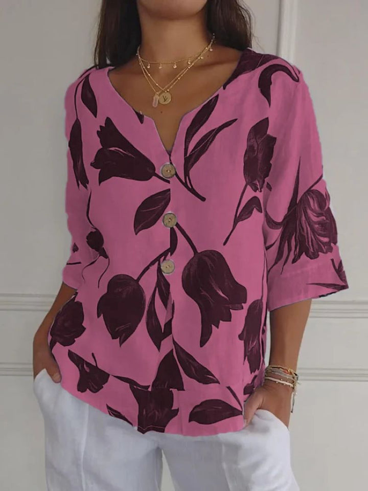 Cotton Floral Blouse "Mia"