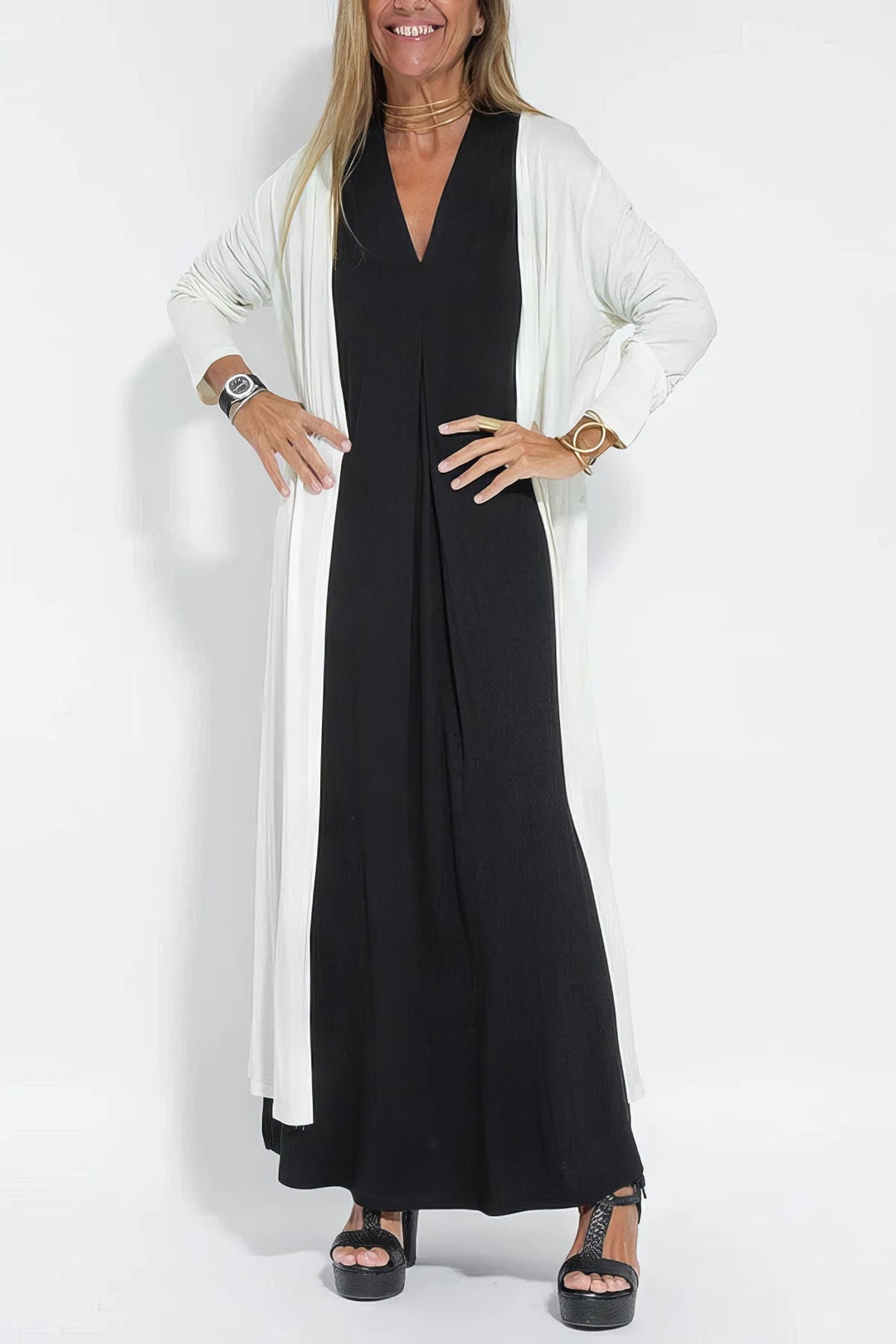 Long Dress "Mai" + Free Cardigan