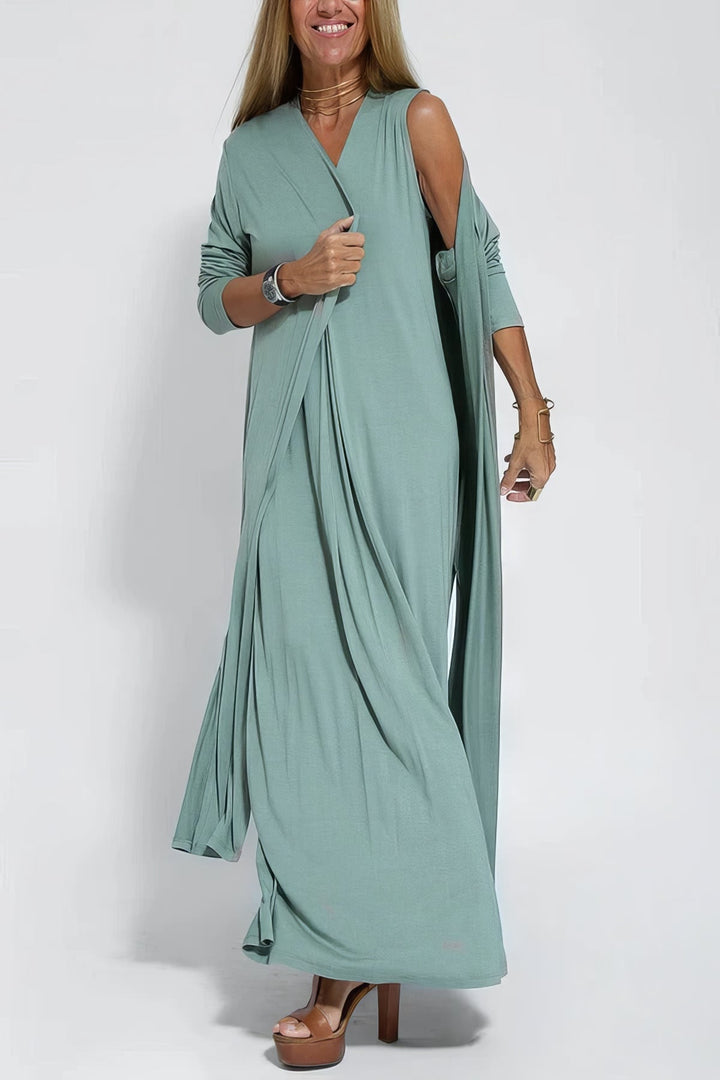 Long Dress "Mai" + Free Cardigan